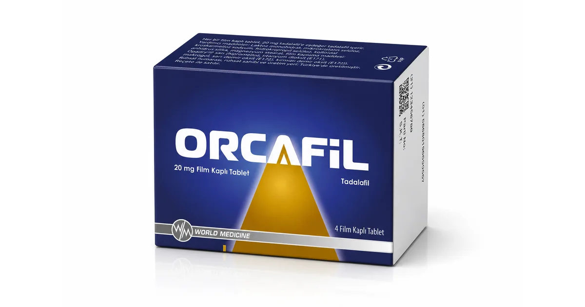 Orcafil 20 mg (Tadalafil 20mg) ürün görseli